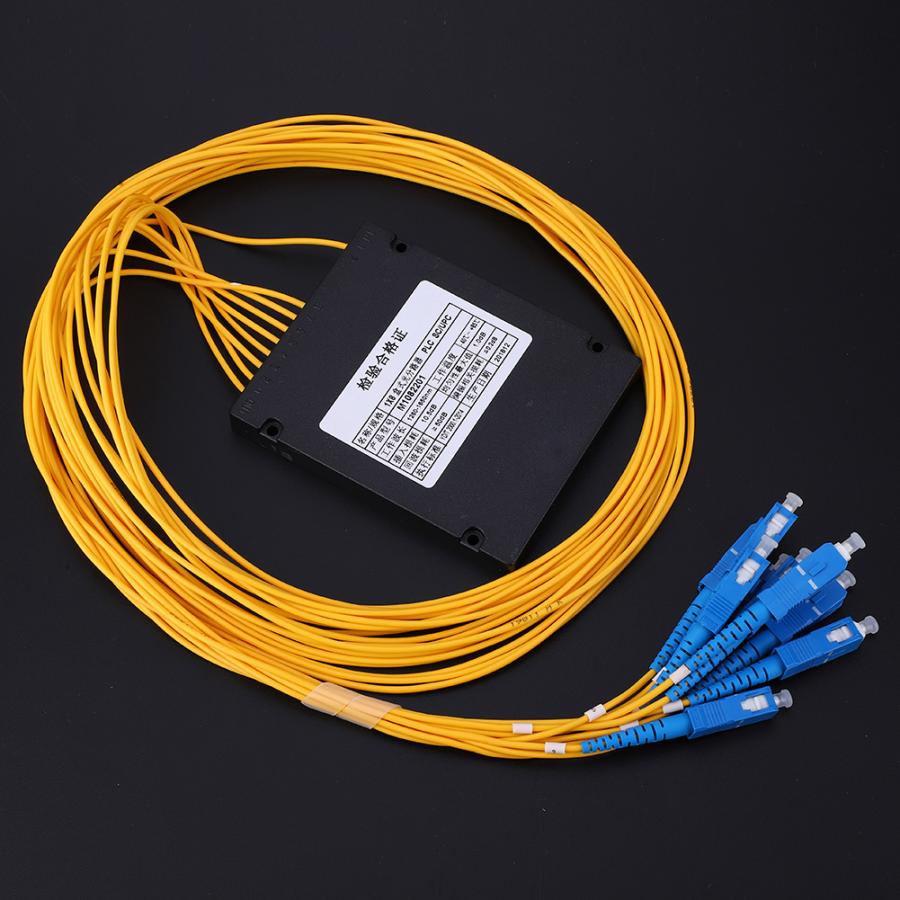 1X8 SC/UPC Optical Fiber PLC Splitter Single Mode PLC Splitter for Home Wiring Engineering