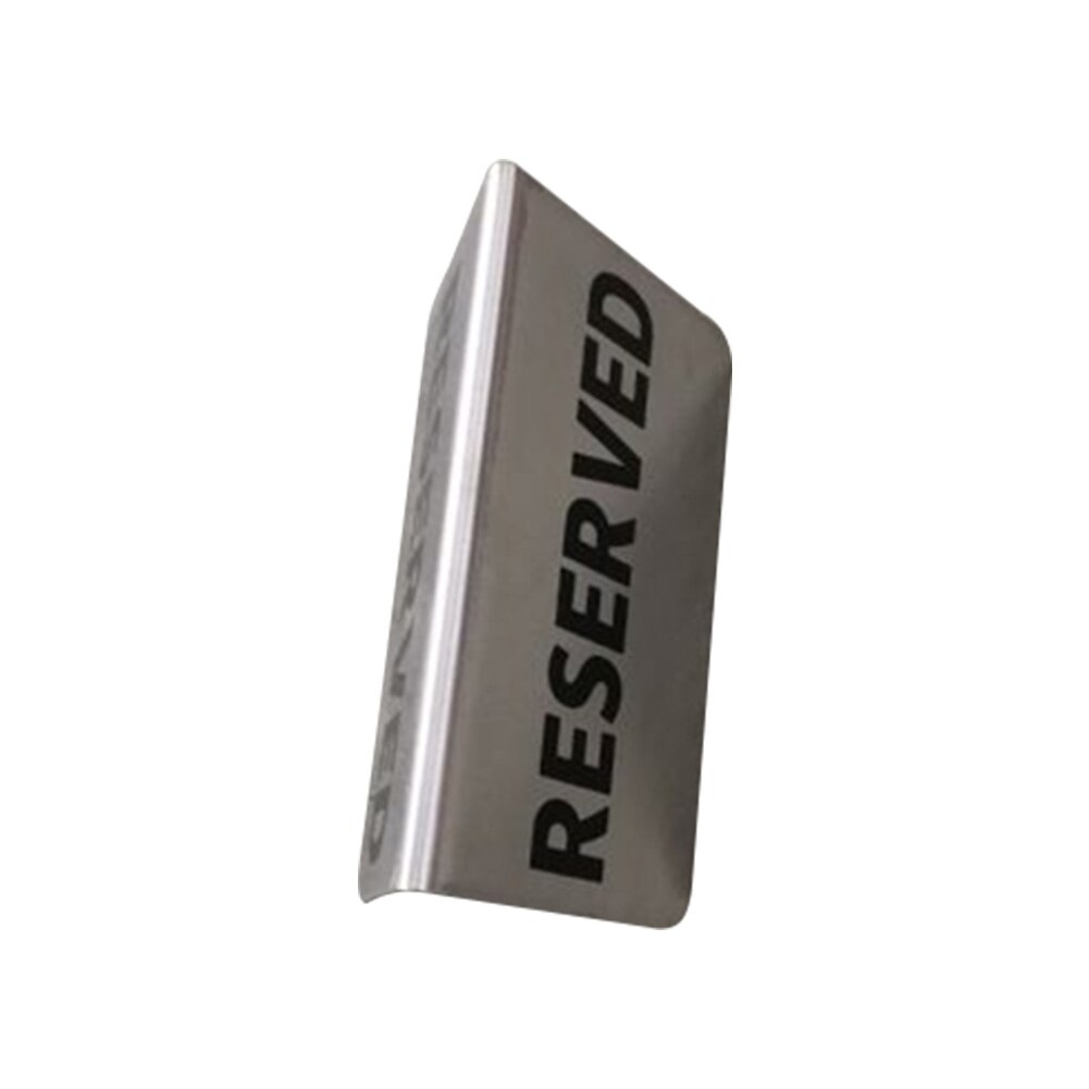 Reserved Takeaways Table Sign Tableware Triangle Hotel Cafe Stainless Steel Double Sided Lightweight Brushed Restaurant Bar