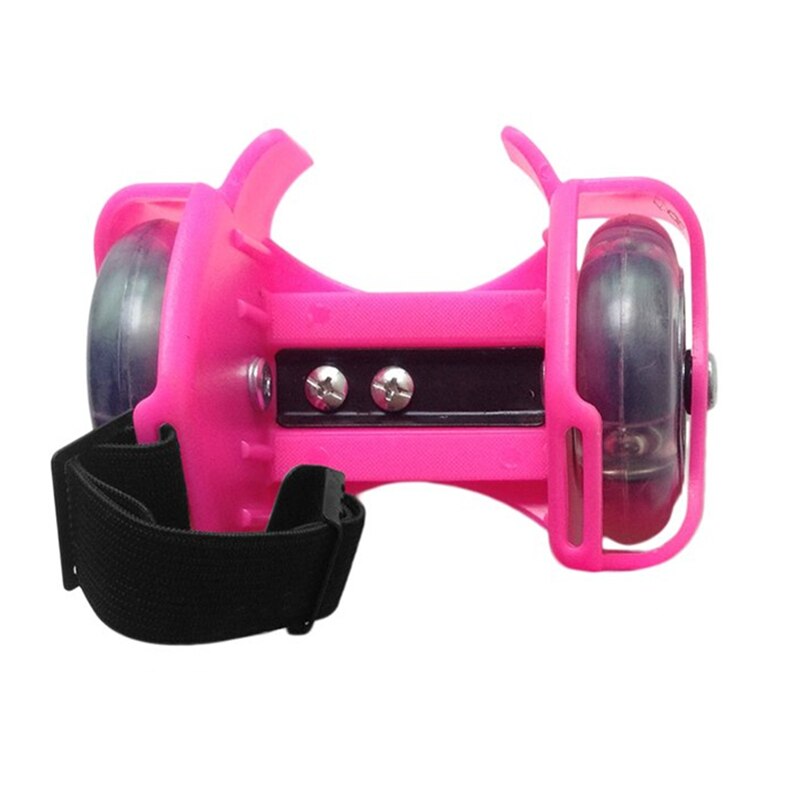 3-Colors Colorful Flashing Roller Whirlwind Pulley Flash Wheels Heel Roller Adjustable Simply Roller Skating Shoes kids Adult: red