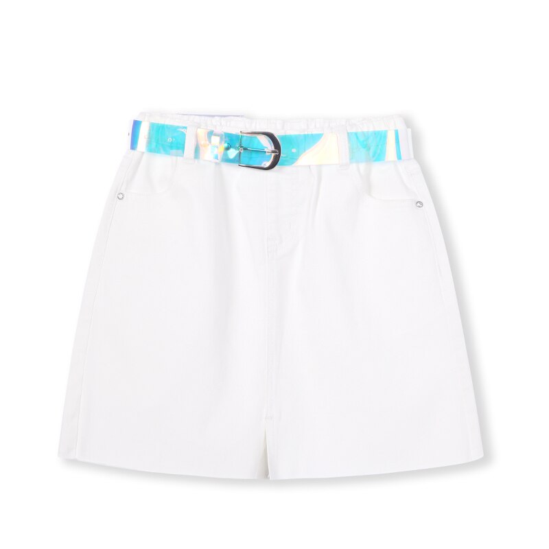 Balabala piger kort nederdel sommer børn vilde denim nederdel temperament trend blonder: Ben bai / 9t