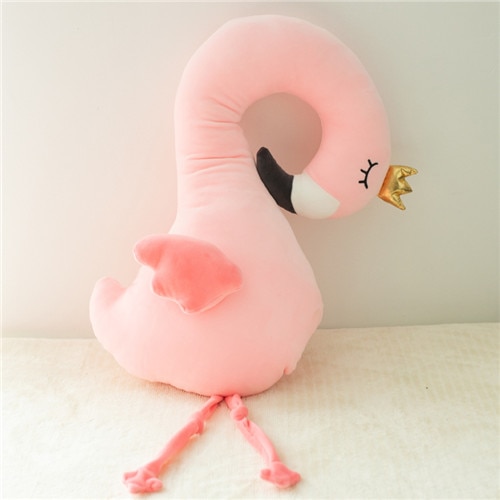 Babiqu 1pc 80/115cm Cute Pink Flamingo Plush Toys Stuffed Wildlife Bird Swan Dolls for Kids Home Decor Birthday for Lovers: 80cm / light pink