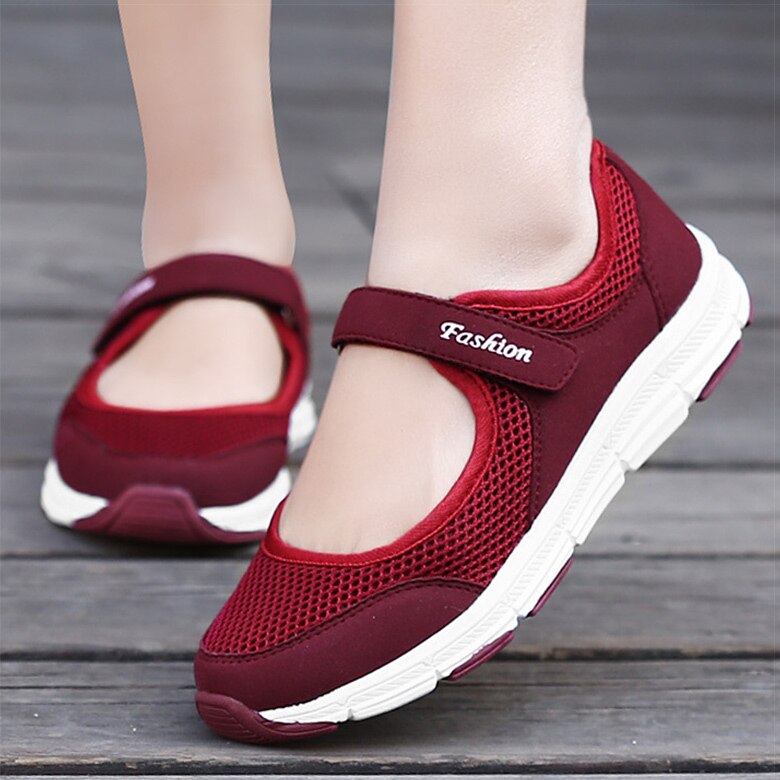 Damesschoenen Ademende gevulkaniseerde schoenen Wit Zapatillas Mujer Superlichte dames casual schoenen Sneakers Dames 2021Dames plat: Black / 10