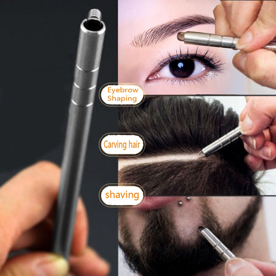 Stylo magique pour graver les cheveux, stylo rasoir, multicolore en acier inoxydable 10 lames, visage en acier au carbone
