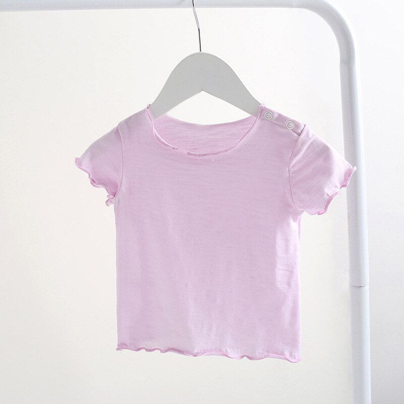 Baby T-shirt Mode Zomer Korte Mouwen Effen Pasgeboren Baby Tee Shirt Jongen Meisje Peuter Baby Kleding Mooie Tops 3-24M