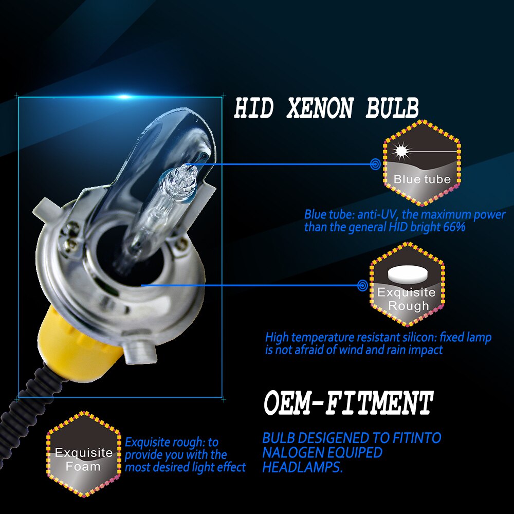 55W 6000K Xenon H7 Hid Xenon Lampen H4 Xenons Auto... – Grandado