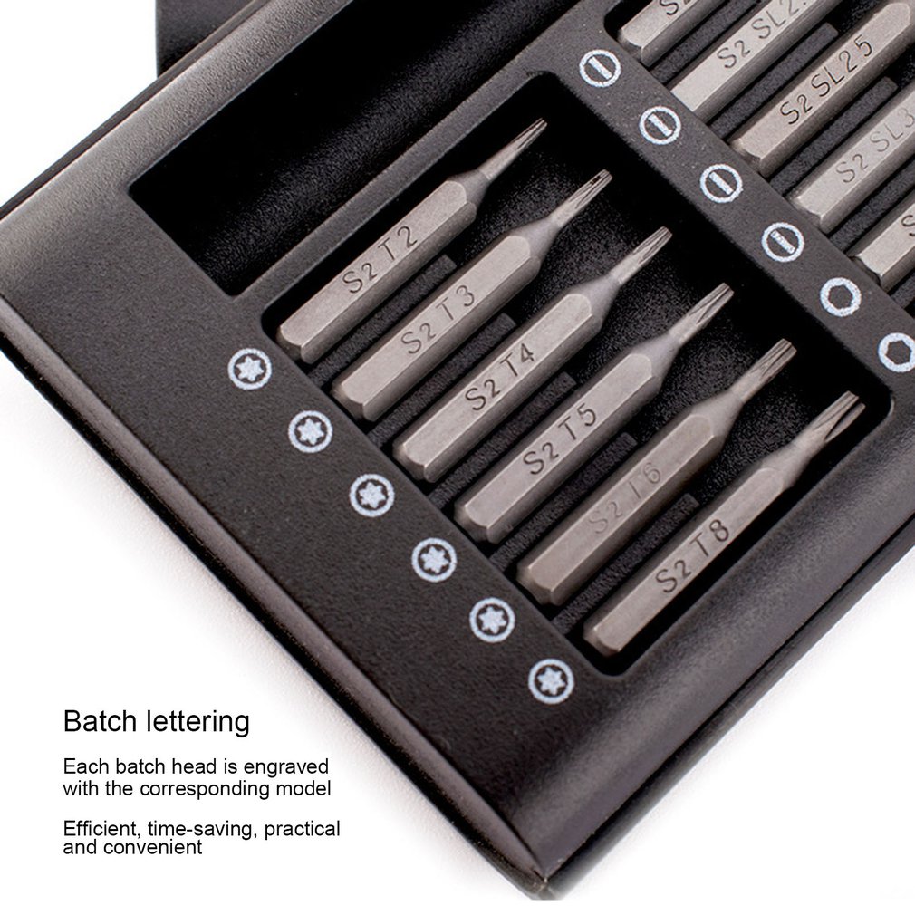 Screwdriver Kit 24 Precision Magnetic Bits DIY Dismountable Screw Driver Set Mini Tool Case For Smart Home PC Phone Repair