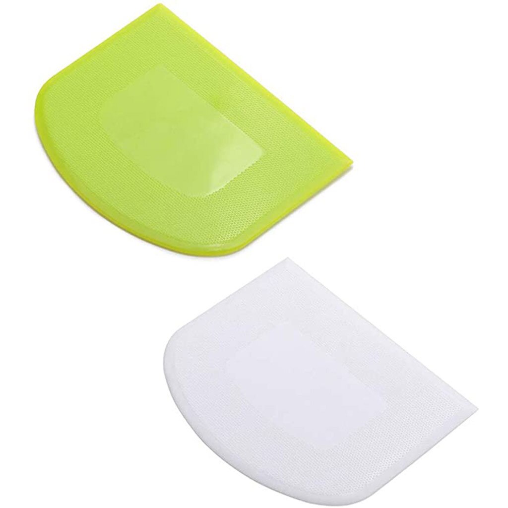2PCS Dough Scrapers Cream Smooth Cake Spatula Baking Scraper Multipurpose Kitchen Scrapers for Pizza Dough Pastry Cake#30