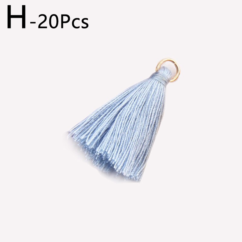 20Stck 3CM Mini Baumwolle Gewinde Stoff Quaste DIY Anhänger Schmuck Armbinde Schlüssel Herstellung Randbereich Handwerk Quasten NäHenne Zubehör: H