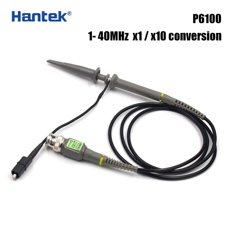 Hantek P6100 100MHz10:1 Universele Oscilloscoop Probe Maximale Ingangsspanning 600V Bandbreedte 1-40Mhz Oscilloscoop Probe