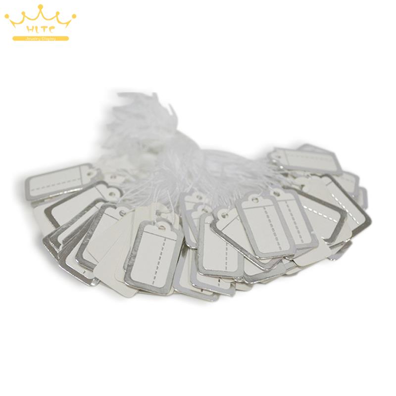 100Pcs Sieraden Geregen Prijzen Prijs Tags Met String Gold Merchandise Doek Label Prijs Label