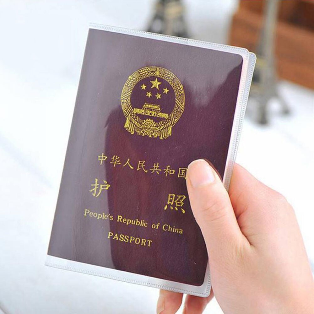 PVC Transparent Passport Abdeckung Klar Protector Fall Wasserdichte Reise Zubehör Dokument Tasche Reisepass