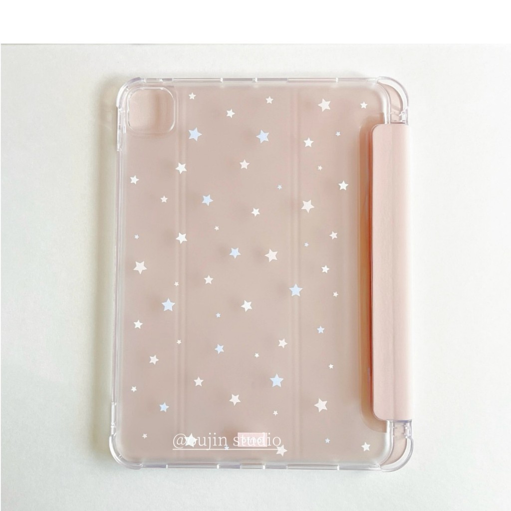 blue star ipad protective cover ipad flat protective cover with pen slot bracket 11 air6 soft shell protective cover: fifteen