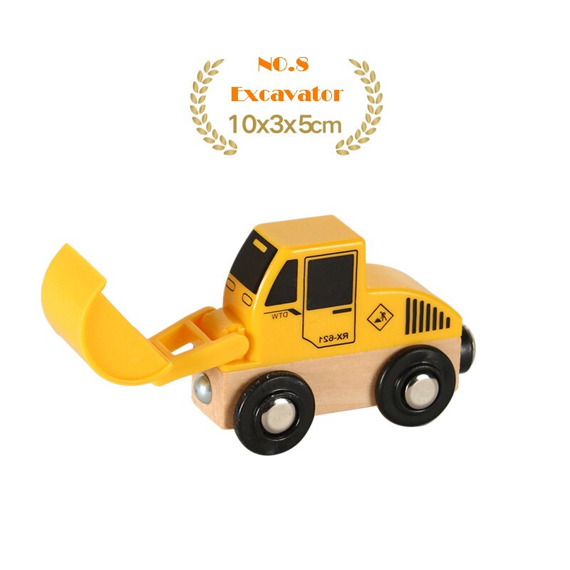 1PC di trasporto di Legno del Treno Magnetico Camion di Legno Accessori Giocattoli per I Regali Dei Bambini Fit Ferrovia Biro Tutte Le Marche Tracce Di Legno: 8