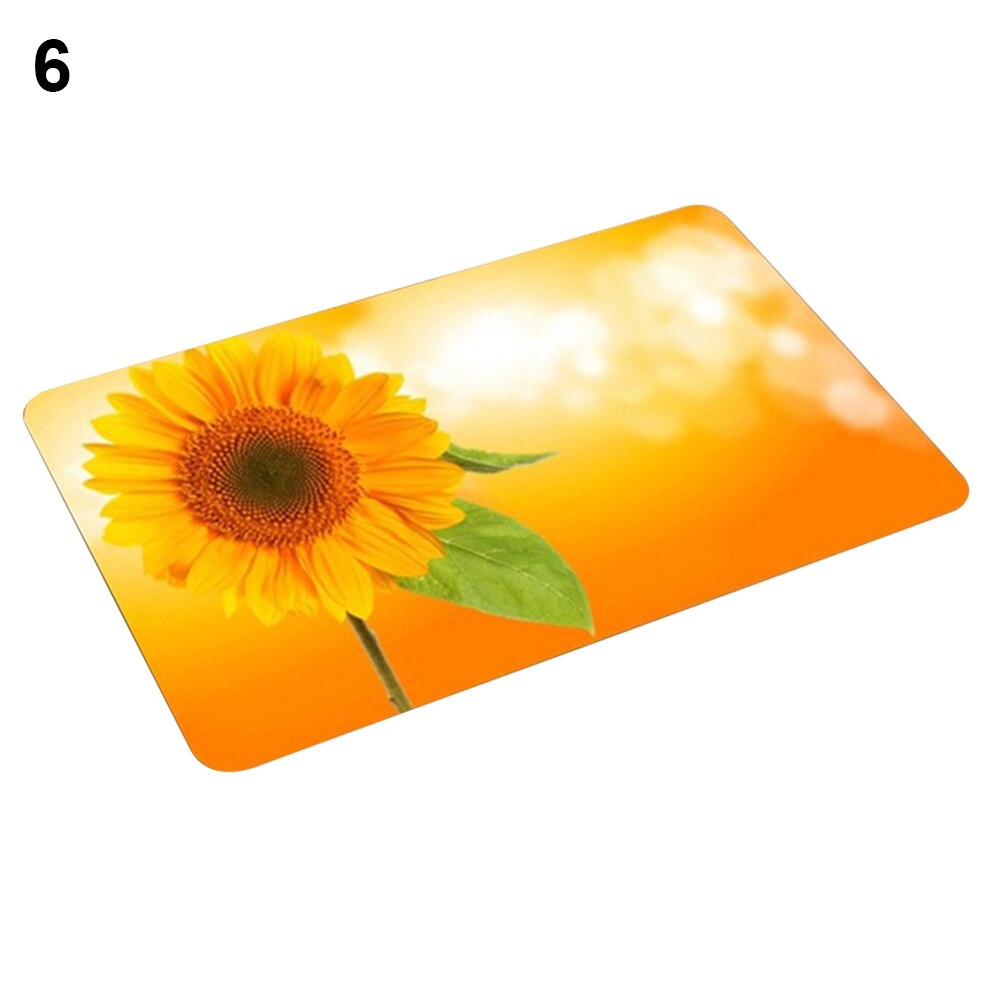 Sunflower Flannel Non-slip Water Absorption Door Mat Carpet Floor Bathroom Decor: 6