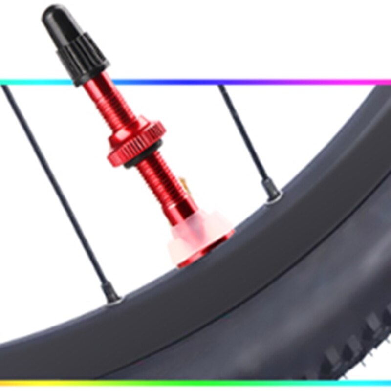 Bicycle Valve for Road Tubeless Rim Alloy Stem Brass Core Cap