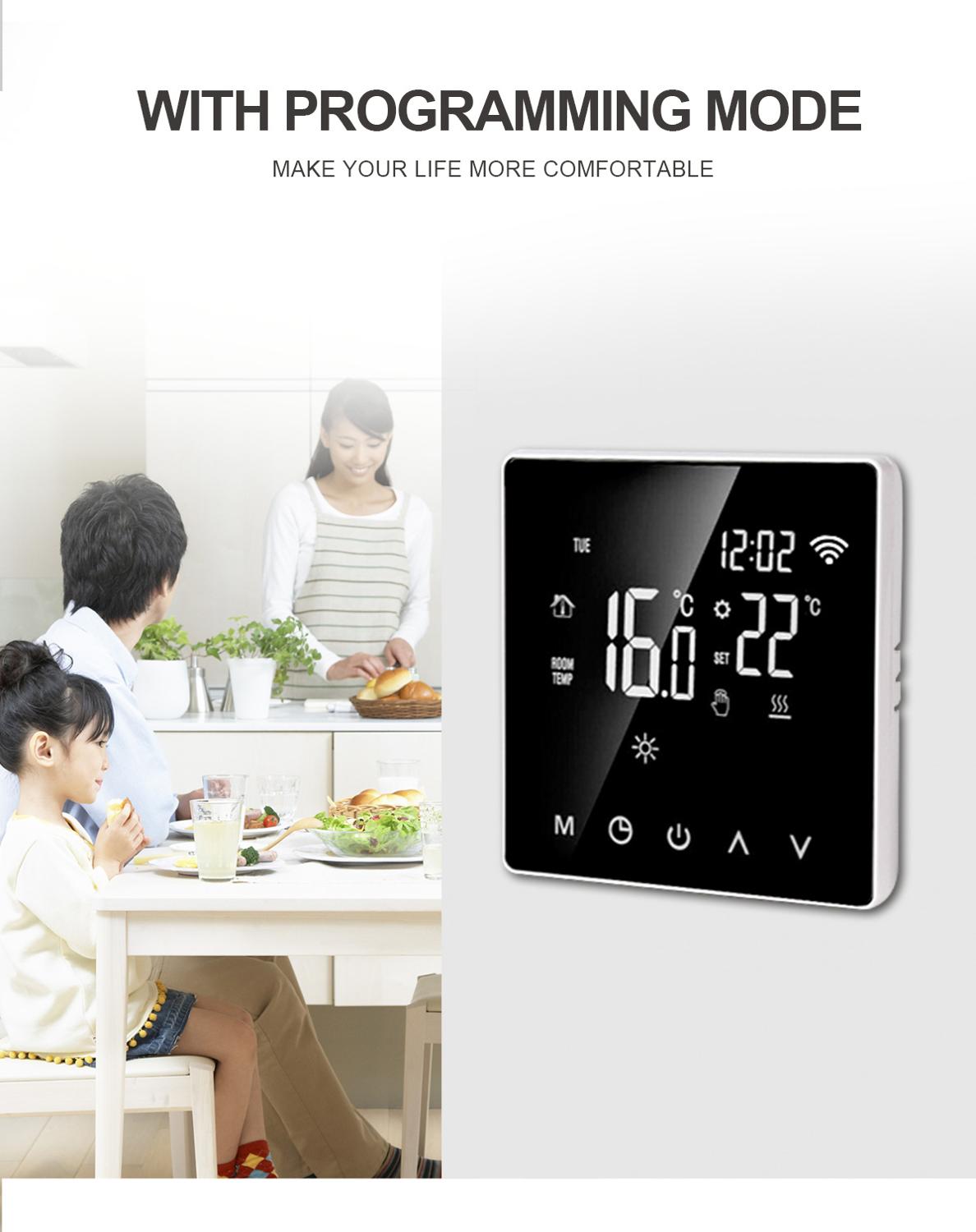Myuet ME81 Wifi Smart Heating Thermostat LCD Display Voice Control Electric/Water Floor Temperature Controller