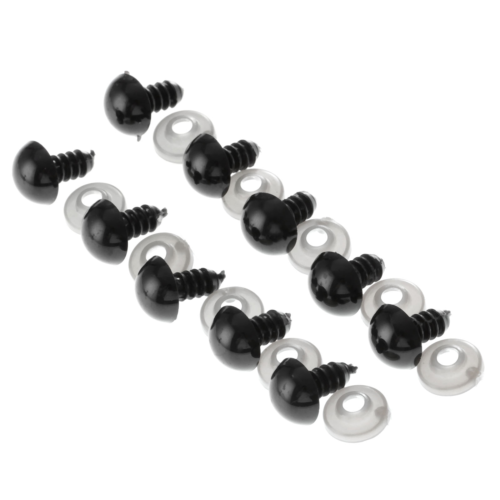 20 Sets Black Plastic Teddy Bear Doll Animal Plush Toy Craft Colorful Safety Eyes Making DIY Handmade Accessories 6mm-20mm