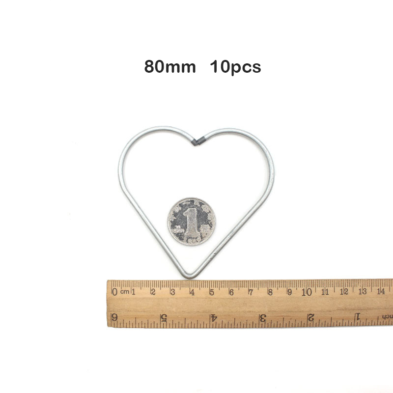 10pcs Heart Metal Dream Catcher Dreamcatcher Ring Macrame Craft Hoop DIY Wedding Wind Chime Hanging Accessory 100 120 150 200 mm: 80mm 10pcs