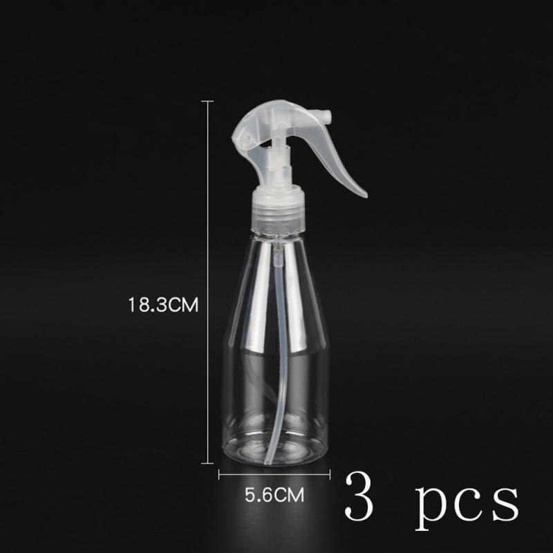 1Pcs Transparant Lege Spray Flessen Mini Hervulbare Lege Container Fijne Mist Spuit Flessen Haar Kappers Gereedschap: 3 pcs