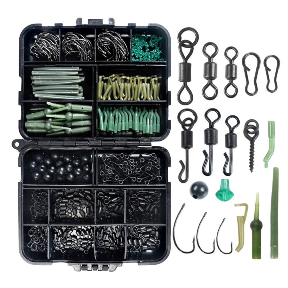 300/400 Pcs/Box Fishing Accessories Set Portable European Style Carp Fishing Set Tackle Kit Outdoor Fishing Equipment Carp Fish