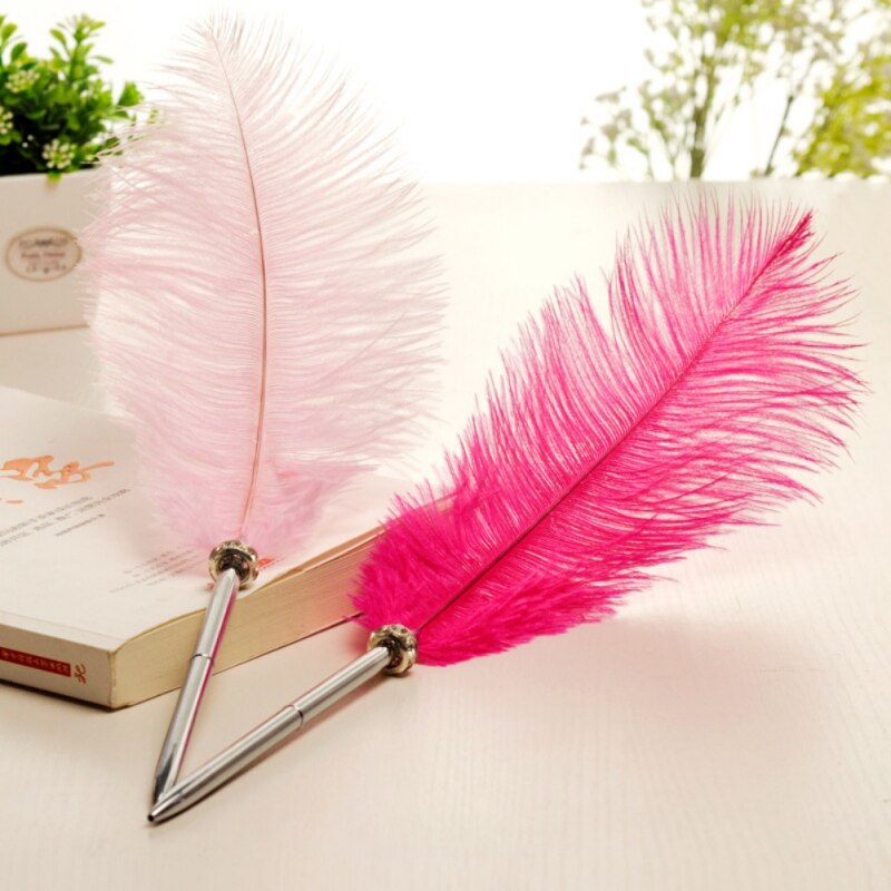 Creatieve Kleur Veer Metalen Balpen Ganzenveer Duurzaam Nuttig Dagelijks Briefpapier Kantoor Thuis Leveringen