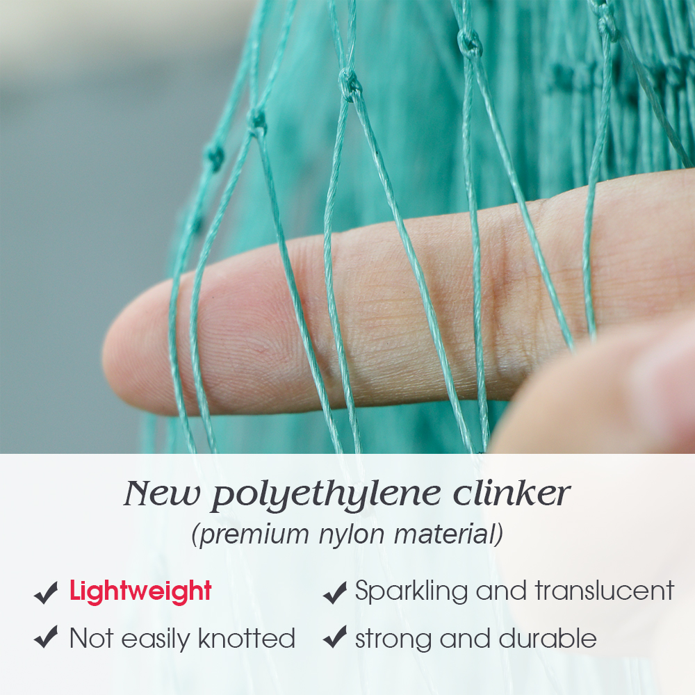 4x4cm Mesh Garden Nylon Anti Bird Netting 12 Strands Green Woven Mesh Outdoors Plant Pest Barrier for Prevent Deer Squirrel Fenc