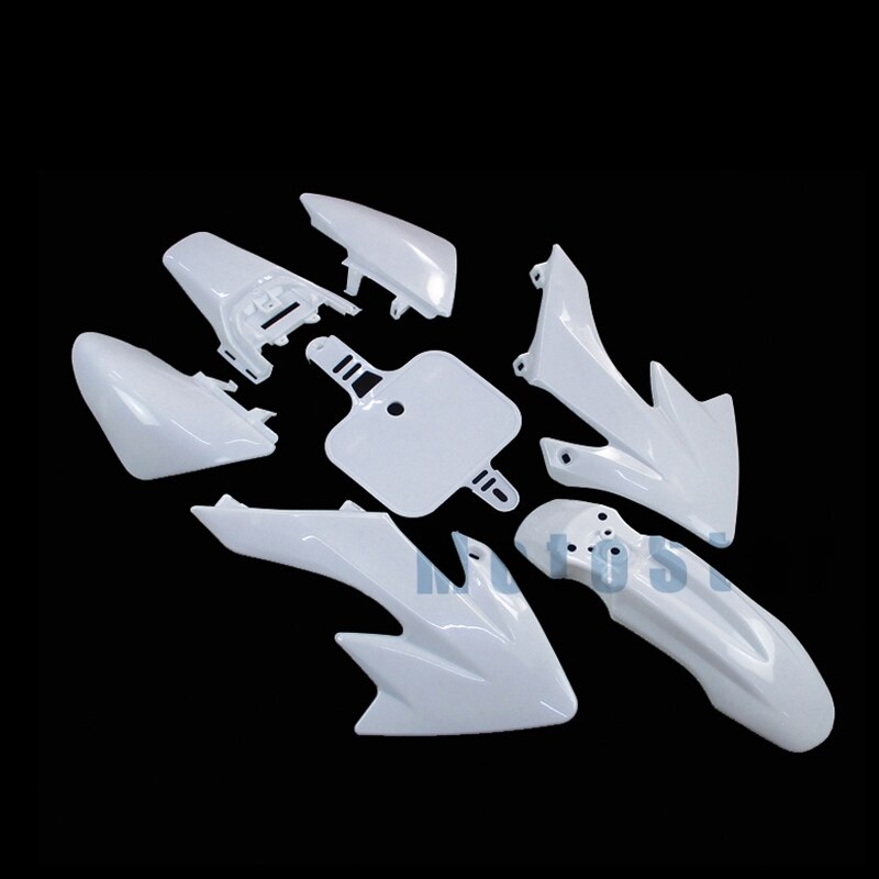 Kits de carrocería de carenado de plástico para 50, 70, 90, 110, 125, 140, 150cc, CRF50, XR50, Piranha SSR, Thumpstar, Stomp, Coolster, Pit Dirt Bike: White