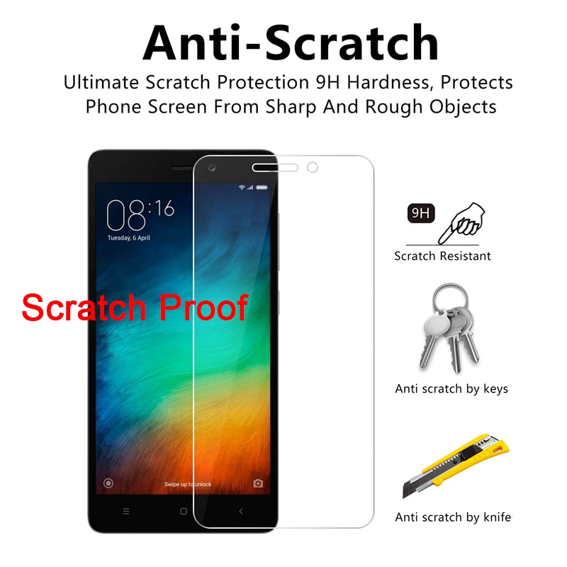 2 Piece 9H Clear Tempered Glass Screen Protector for Redmi S2 Go 3S 3X 3 2 Film HD Protective Glass for Xiaomi Redmi 4X 4A 4 Pro