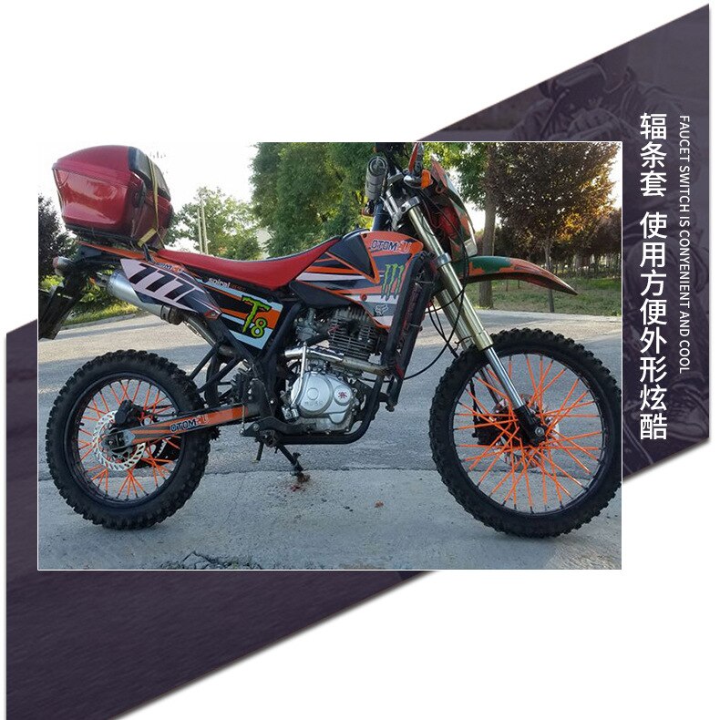 Off-road motorcykel modificeret tilbehør eger sæt farve farverige motorcykel forsyninger 24cm eger sæt