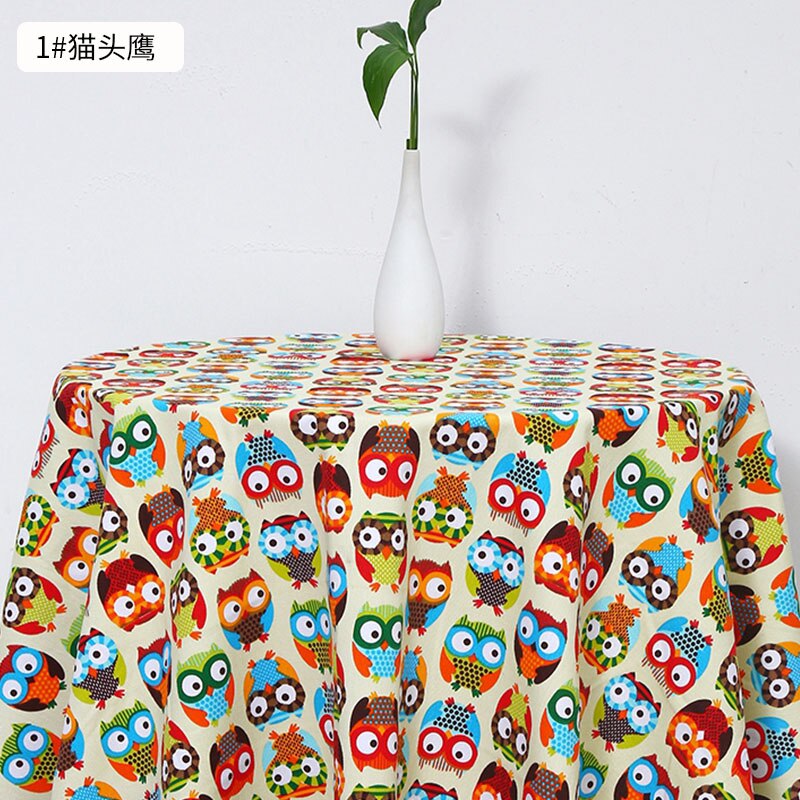 Polyester Katoen Dieren Cartoon Print Canvas Stof Voor Huisdecoratie Foto Achtergrond Doek W300022: 1 / 50X70cm small piece