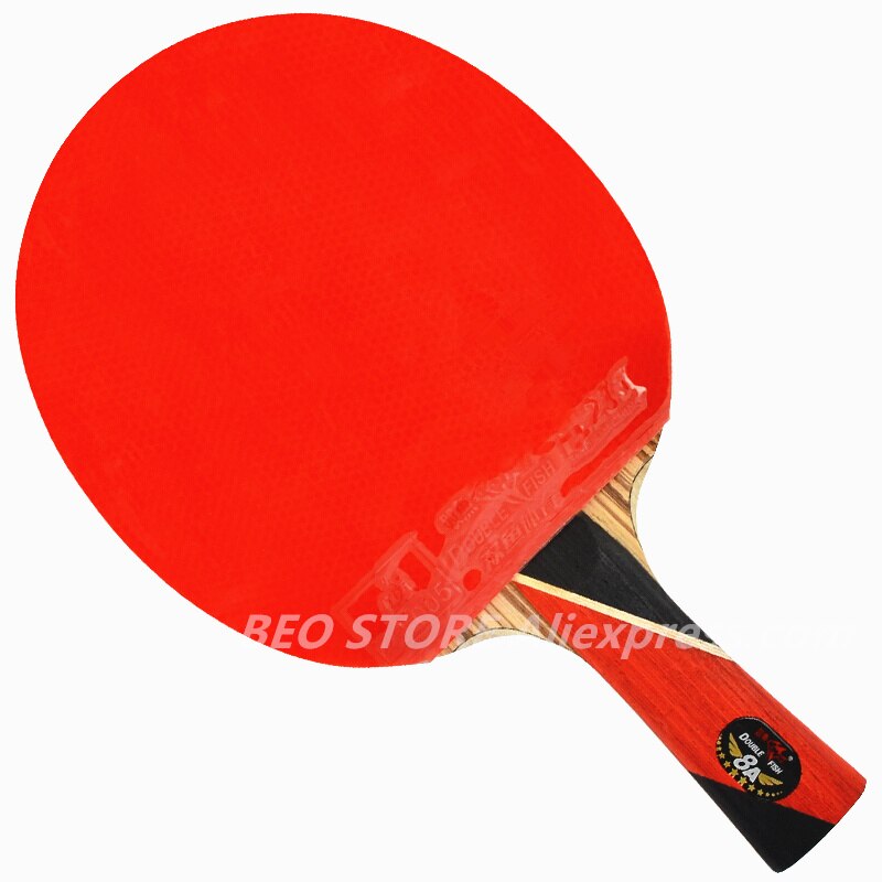 Raqueta de tenis de mesa doble Fish, 8 estrellas, 8A, 7A, 6A, granos ofensivos con goma original, doble palo de Ping Pong