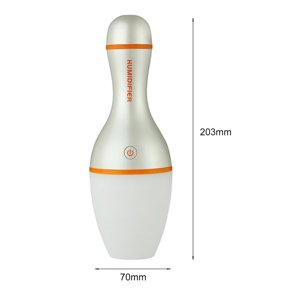 Mini Bowling Shaped Air Humidifier Diffuser Luminous LED Night Light Air Purification Mist Purifier Atomizer For Car Home