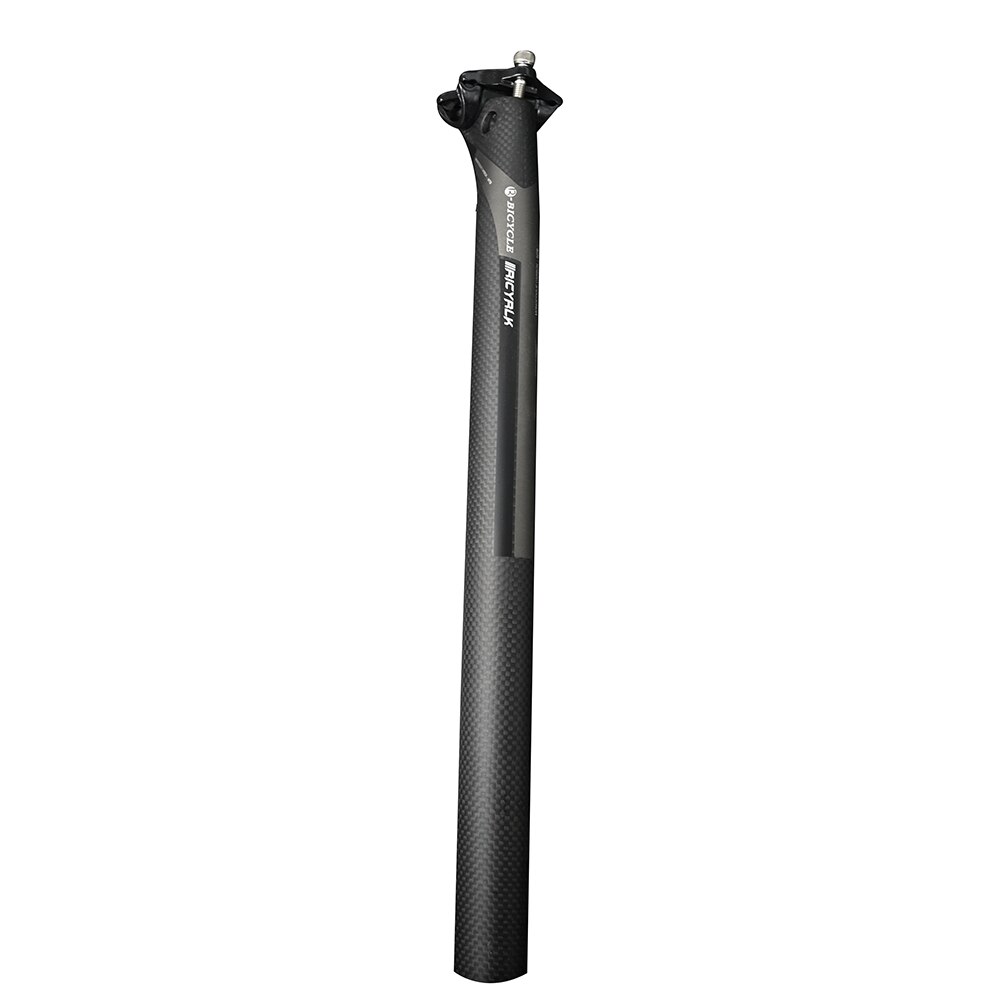 Fiets Zadelpen 3K Mat Full Carbon Fibre Weg Mountainbike Zadelpen Fietsonderdelen 27.2/30.8/31.6*350/400 Mm