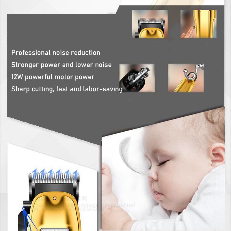 Men's taper lever hair clipper cord electric hair trimmer rechargeable hair cutter machine cordless haircut tool