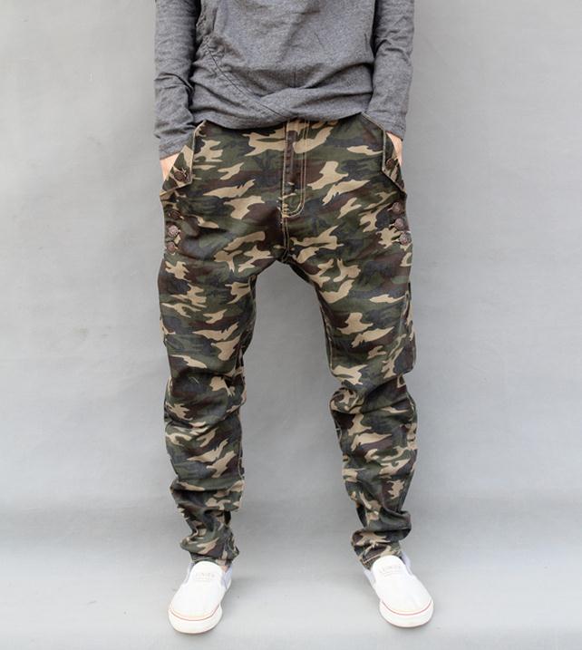 Mannen Elastische Broek Camouflage Harem Persoonlijkheid Mannelijke Plus Size Potlood Broek Grote Maat M-6XL: 4XL