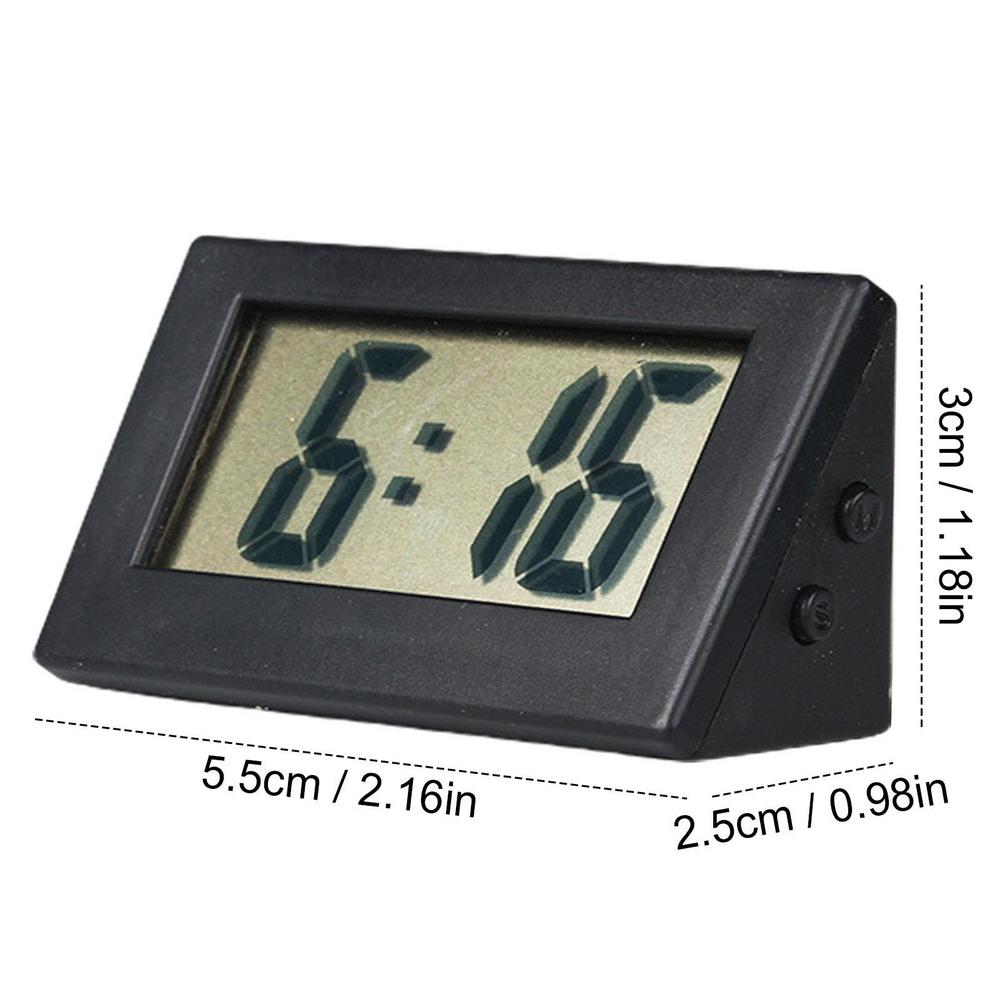 Mini LCD Cyfrowy Zegar Sypialnia Prosty Mały Elektroniczny Zegarek Przenośny Stary Stół Duże Słowo Egzamin Studencki Wyciszenie Zegar Biurkowy: Black