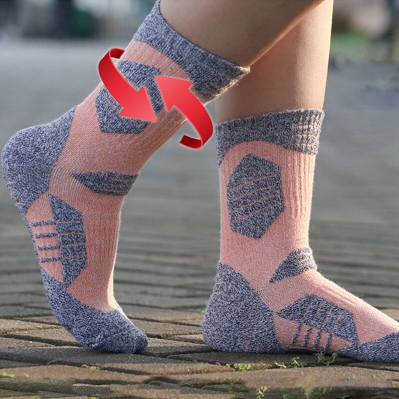 Ladies Outdoor Hiking Running Hiking Socks Mid-tube Sports Socks-pink Green Purple Orange Sky Blue Pink M(35-38)/L(39-42)