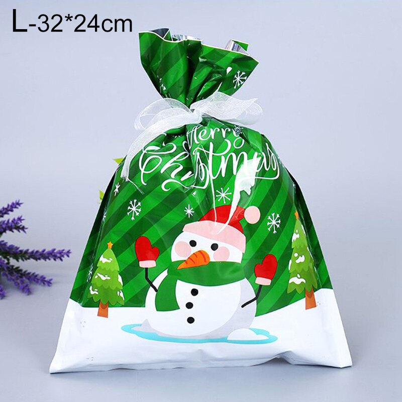 Kerst Cadeau Zakken Leuke Diverse Stijlen Goody Bags Cadeaupapier Feestartikelen Voor Kerst Candy Tas Met Linten: L