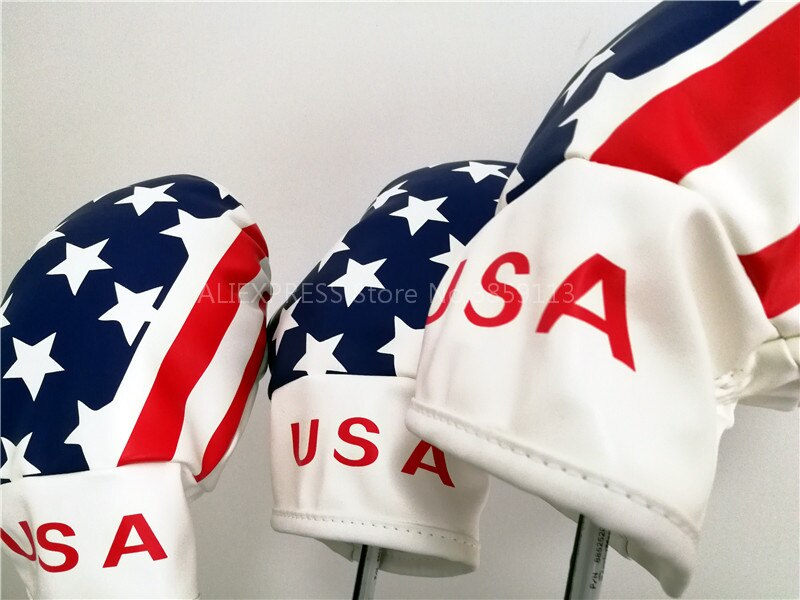 USA Golf Woods Headcover PU Leather #1 Driver Fairways Head Covers 2 Models