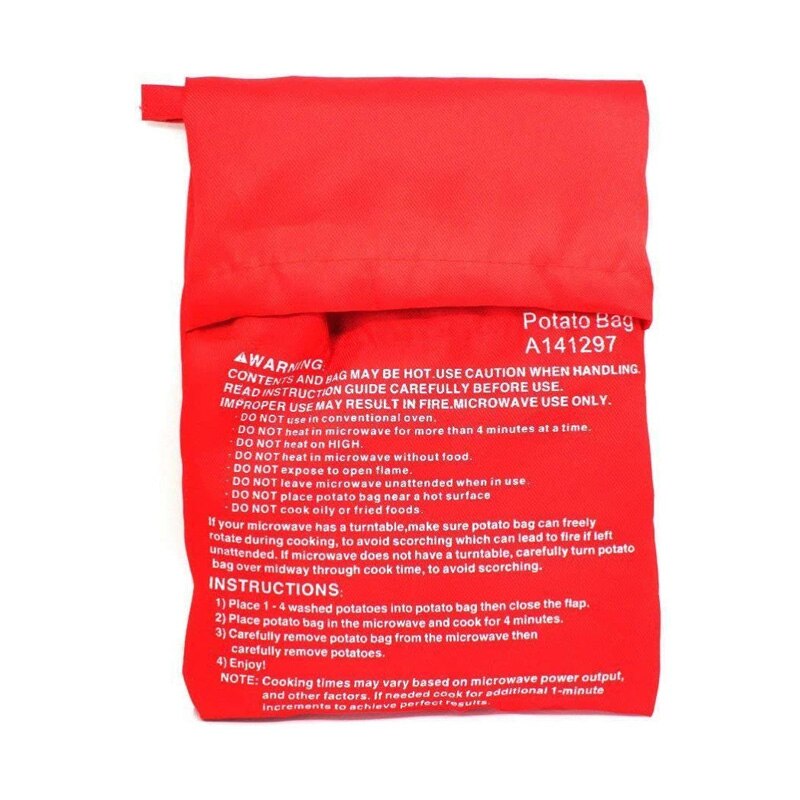 Keuken Magnetron Bakken Aardappel Bag Herbruikbare Magnetron Fornuis Bag Quick Snelle Gebakken Pouch Potato Bag Wasbare Stof Cooker Bag: Default Title