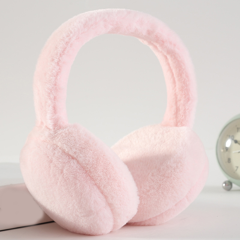 réglable fausse fourrure hiver cache-oreilles unisexe couleur unie casque fourrure casque pour filles en peluche oreille plus bandeau