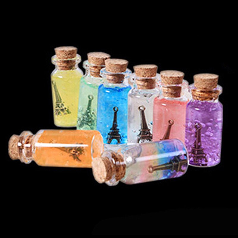 4 stks/partij 10ml Glas Decoratieve Fles Potten Met Kurk Huis Decoratieve Accessoires Mooie Mini Glas Decoratieve Fles Jar