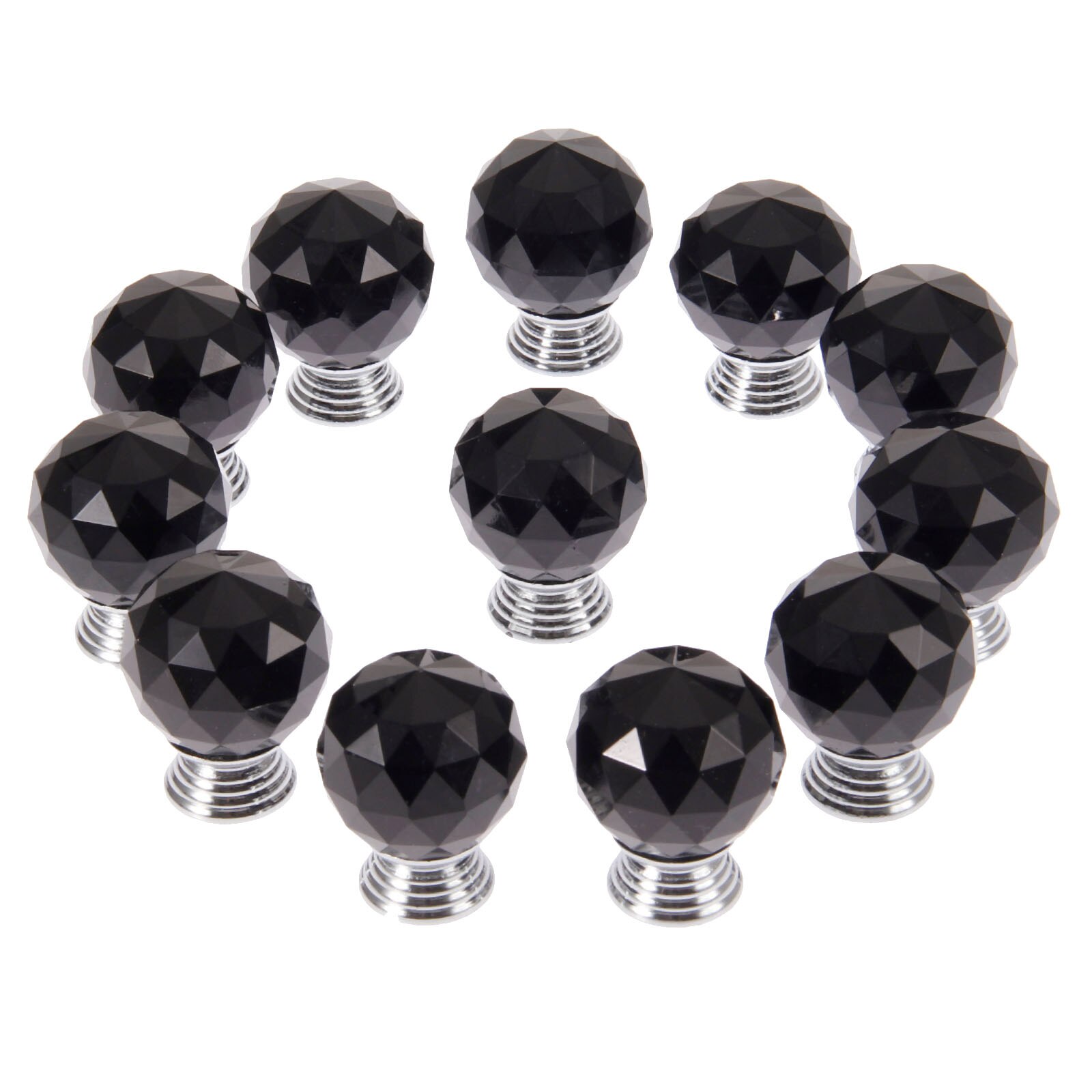 12 Adet 30mm Top ekli Kristal Cam Topuzu Dolap Dolap ekme Mutfak 