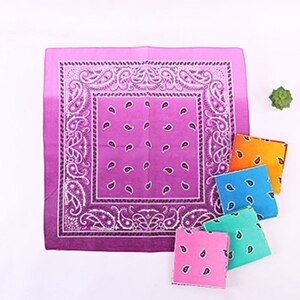 55 x 55cm fazzoletti colorati sfumati in cotone, foulard da donna quadrati, foulard cravatta-tintura con motivo paisley, fazzoletti da collo da donna 1pc: 5