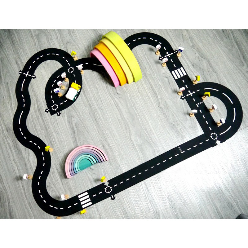 DIY PVC Puzzles Track Play Set Road Car Track Baby Puzzle Game Mat Floor Carpet Educational Learning Toys Nordic Kids Room Decor