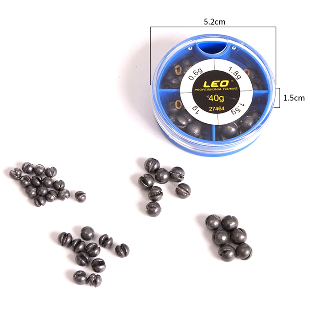 4 tailles rondes pêche plomb ensemble plombs de pêche poids plate-forme de pêche plombs accessoires rond plomb poids taille facultative