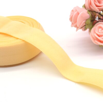 3/4 ''(20mm) matt kleur binding tape elastische lint singels trim kant effen hoofddeksels handgemaakte DIY decoratie ambachten: beige 800