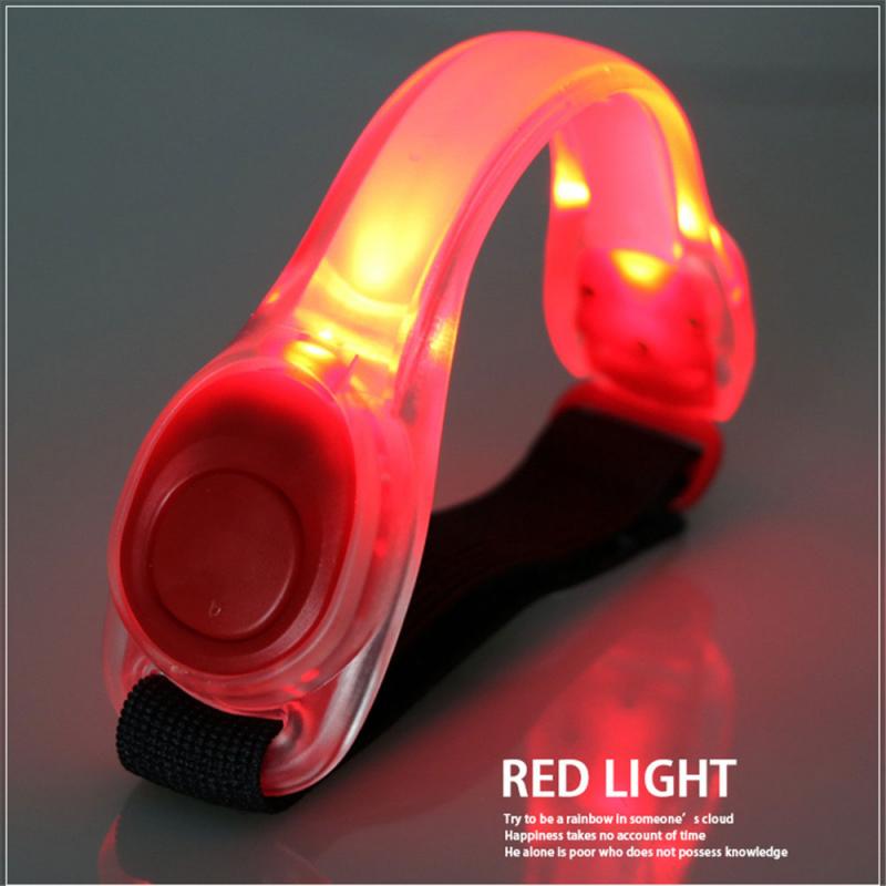 Bicycle Lights Led Silicone Arm With Safety Indicator Light For Night Running Luminous Arm With Luminous Cheering Props: red