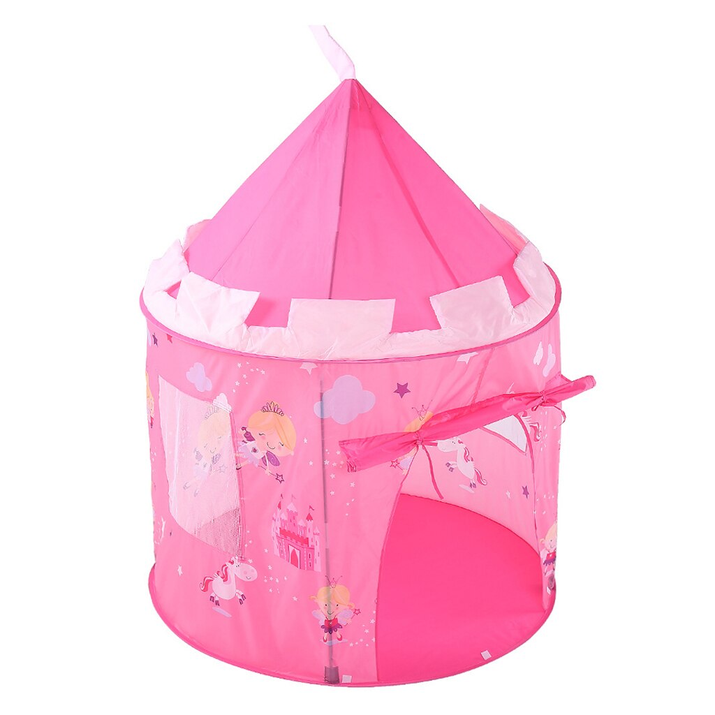 Foldable Pink Angels Themed Tent Playhouse for Kids Indoor Outdoor Play, 40''L x 40''W x 55''H
