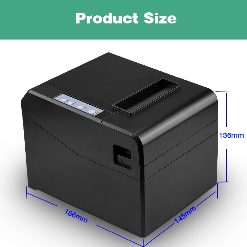 Zjiang 80Mm Thermische Ontvangst Barcode Pos Keuken Printer Bluetooth Bill Printers Met Automatische Snijder In Winkel Restaurant 220 Mm/s